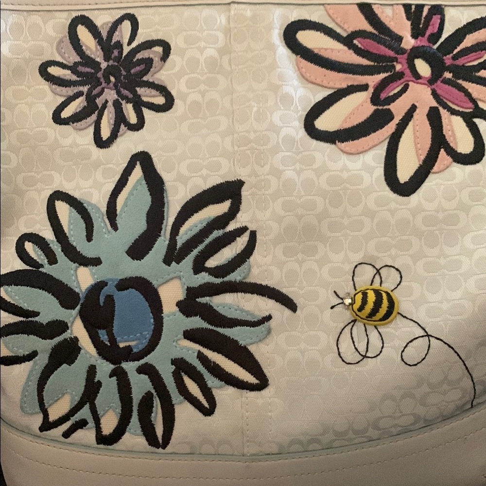 2007-Coach Floral Crossbody Bag - Picture 3 of 11
